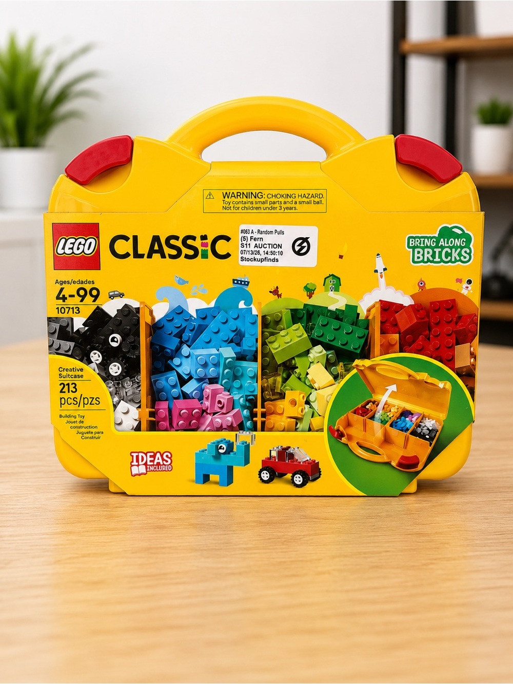 LEGO Classic Yellow Carrying Case with Multicolored Bricks